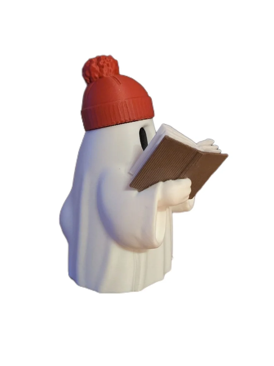 Cute Hipster Reading Ghost Figurine Decoration for Halloween & Autumn photo 11