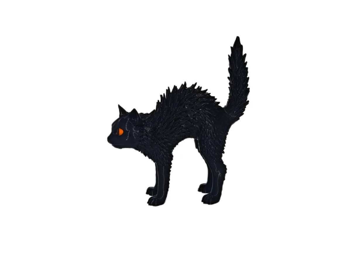 Stylized Cat Figurine for Halloween Decoration Spooky Autumn Decor photo 2