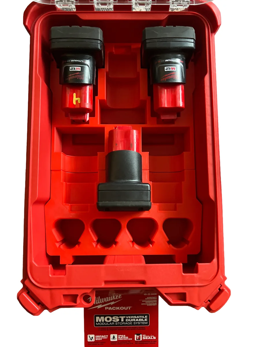 Milwaukee Packout Insert Liner for M12 Battery Storage CP XC Organiser Tray photo 2