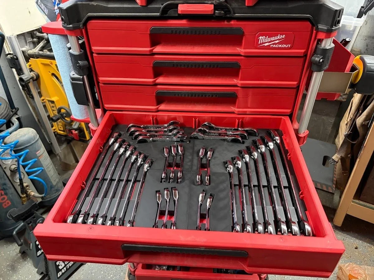 Milwaukee Packout Insert Liner for Ratcheting Wrench Sets 4-Drawer Tool Box photo 12