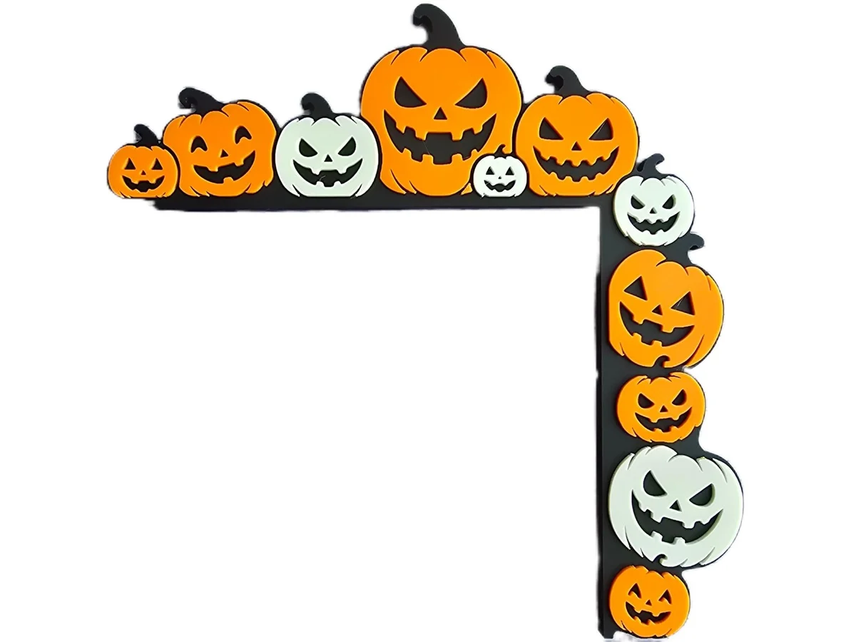 Jack-o-Lantern Door Frame Corner Decor Set for Halloween photo 5
