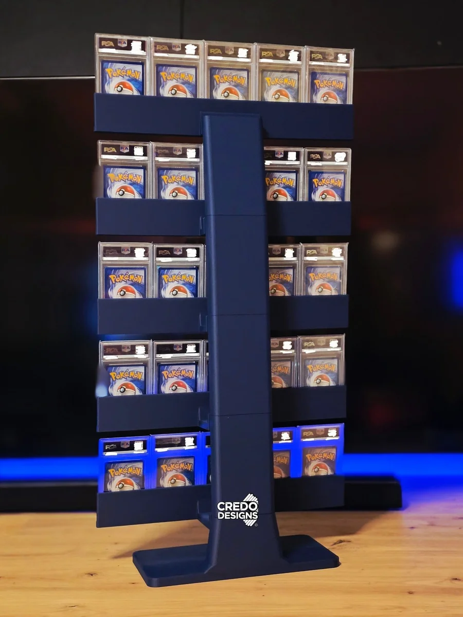 5x5 Graded Card Slab Display Stand for PSA Slabs Pokemon TCG Collection Shelf — Black / 5x5 photo 3