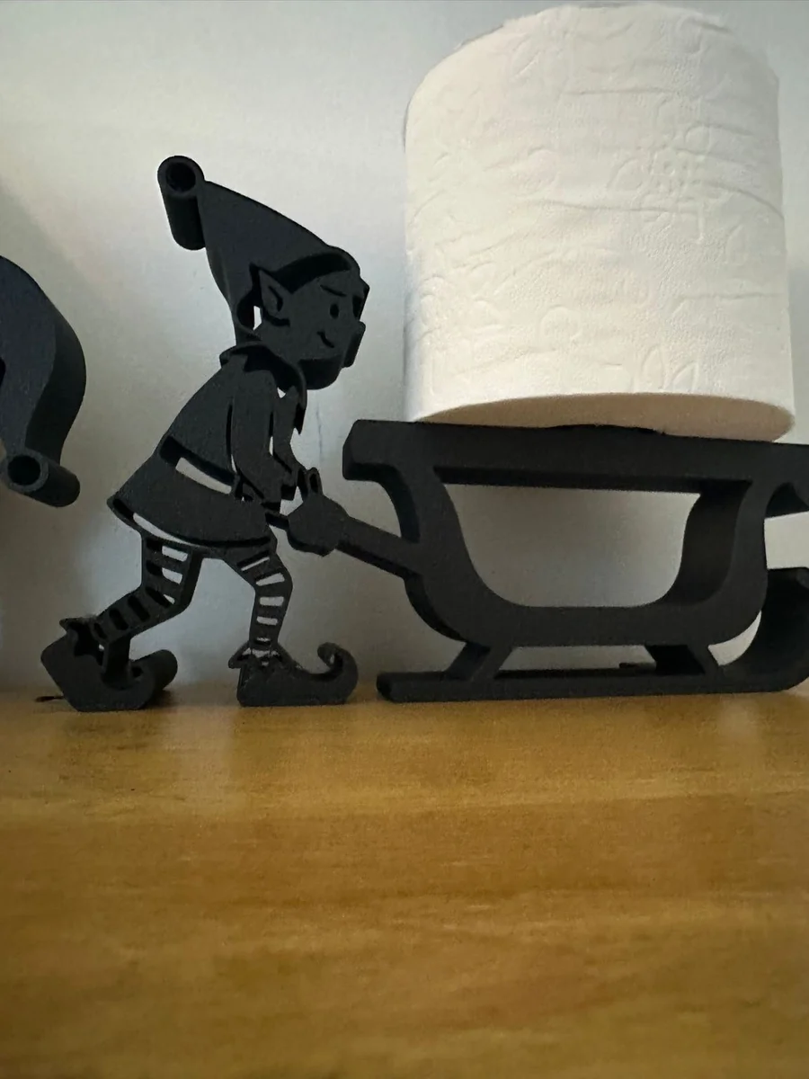 Christmas Elf Toilet Roll Holder for Bathroom Novelty Festive Xmas Decor photo 2