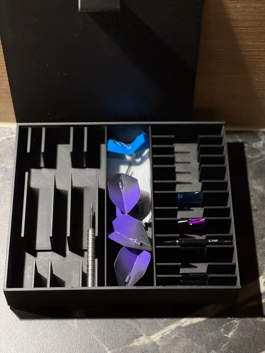 Dart Organiser Box for Barrels, Shafts, Flights and Dart Accessories with Lid photo 5