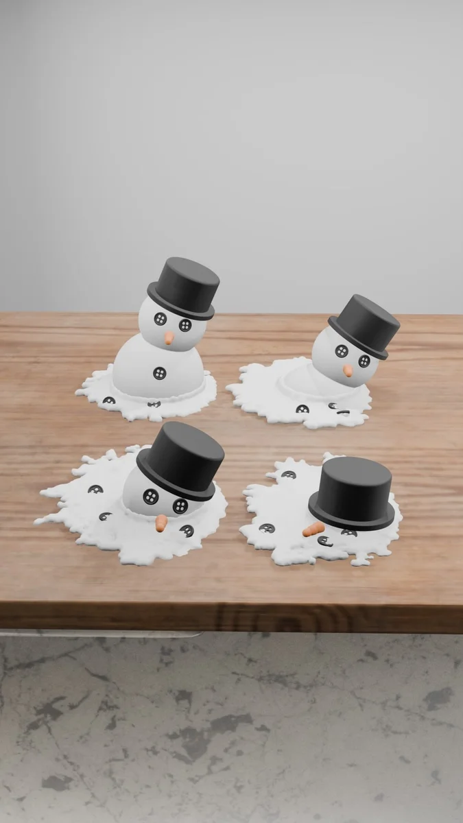 Melting Snowman Decoration for Christmas Table, Winter Display & Funny Gift photo 11