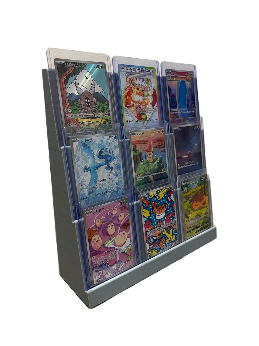 Display Stand for 9 Standard Top Loaders | 3×3 Grid Holder | Pokemon TCG