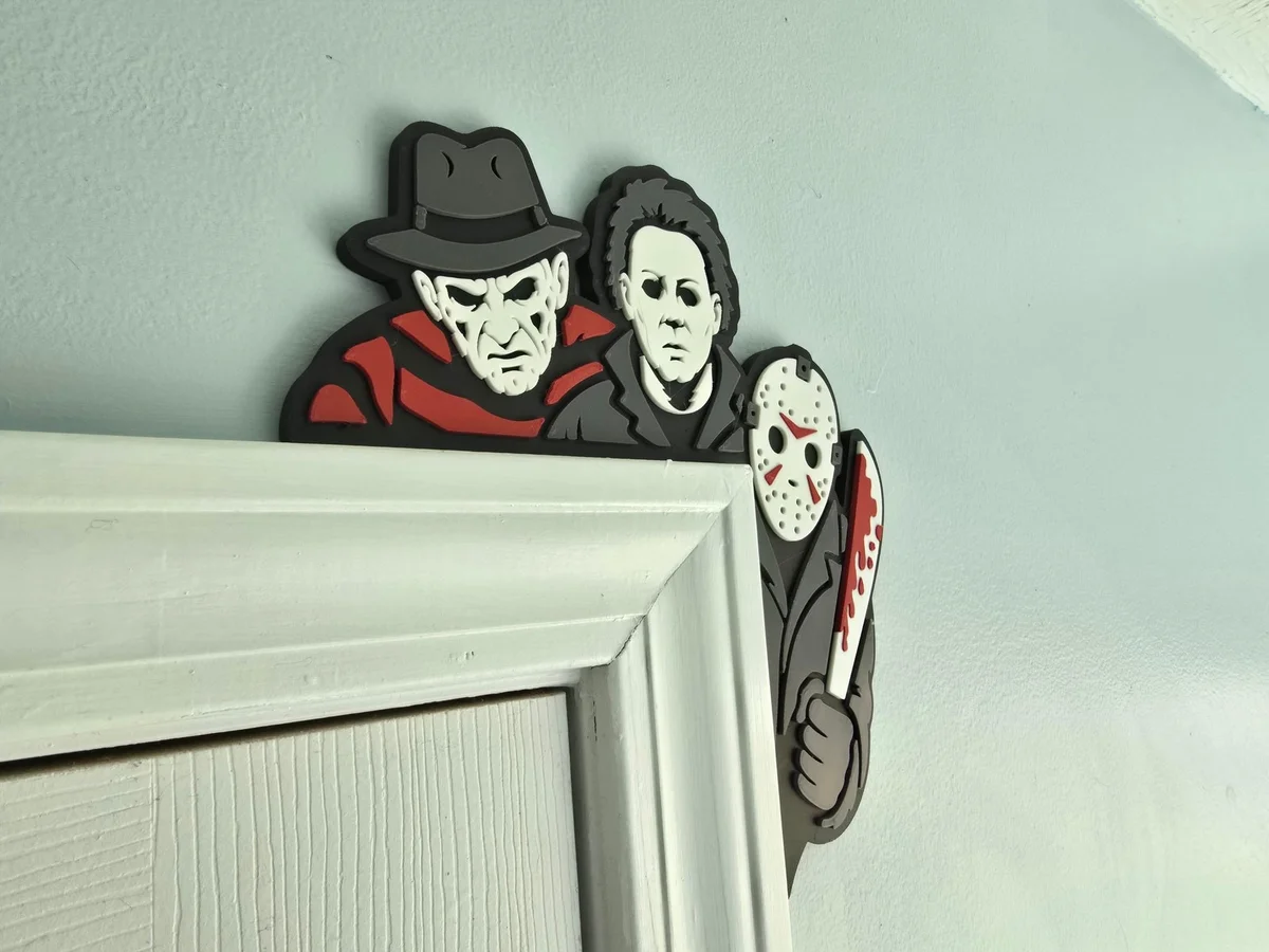 Halloween Horror Slasher Movie Door Frame Corner Decor for Door Window Frames photo 4