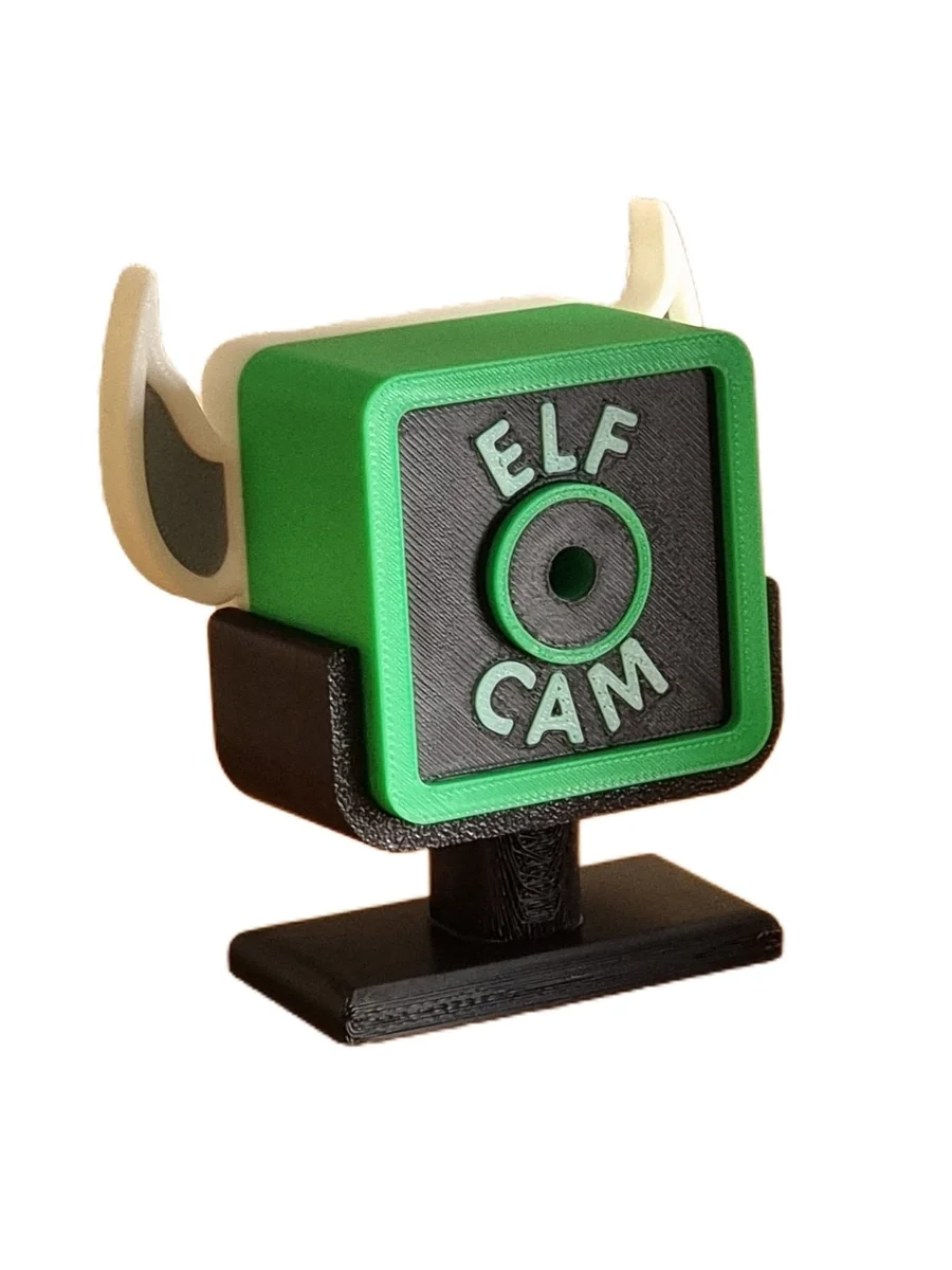 Christmas Elf Cam Decoration for Shelf or Mantelpiece with Elf Ears and Stand photo 5