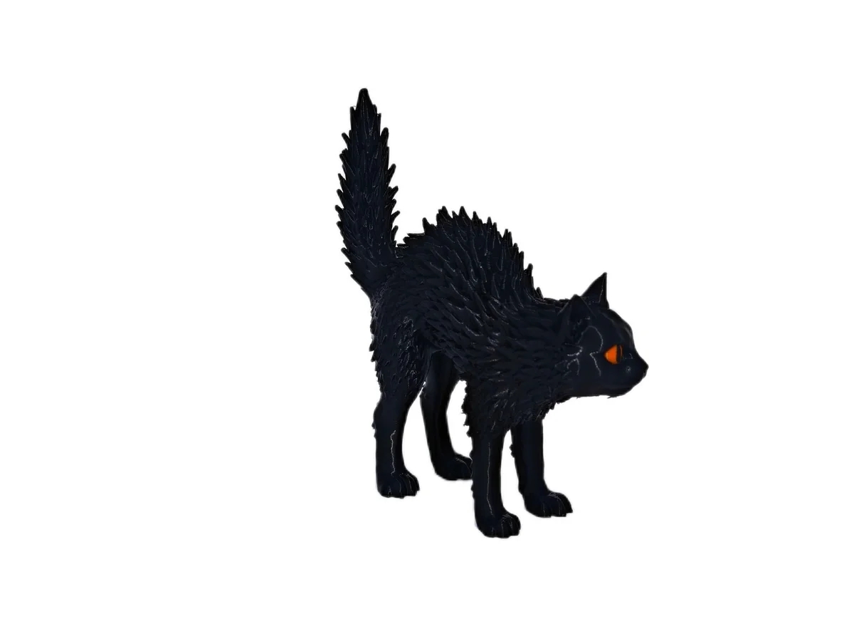 Stylized Cat Figurine for Halloween Decoration Spooky Autumn Decor photo 4