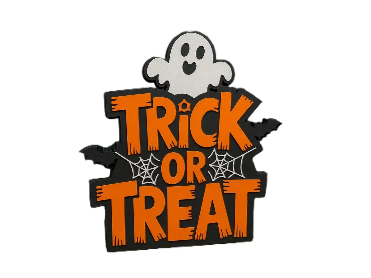 Trick or Treat Halloween Sign for Windowsills and Shelves photo 1