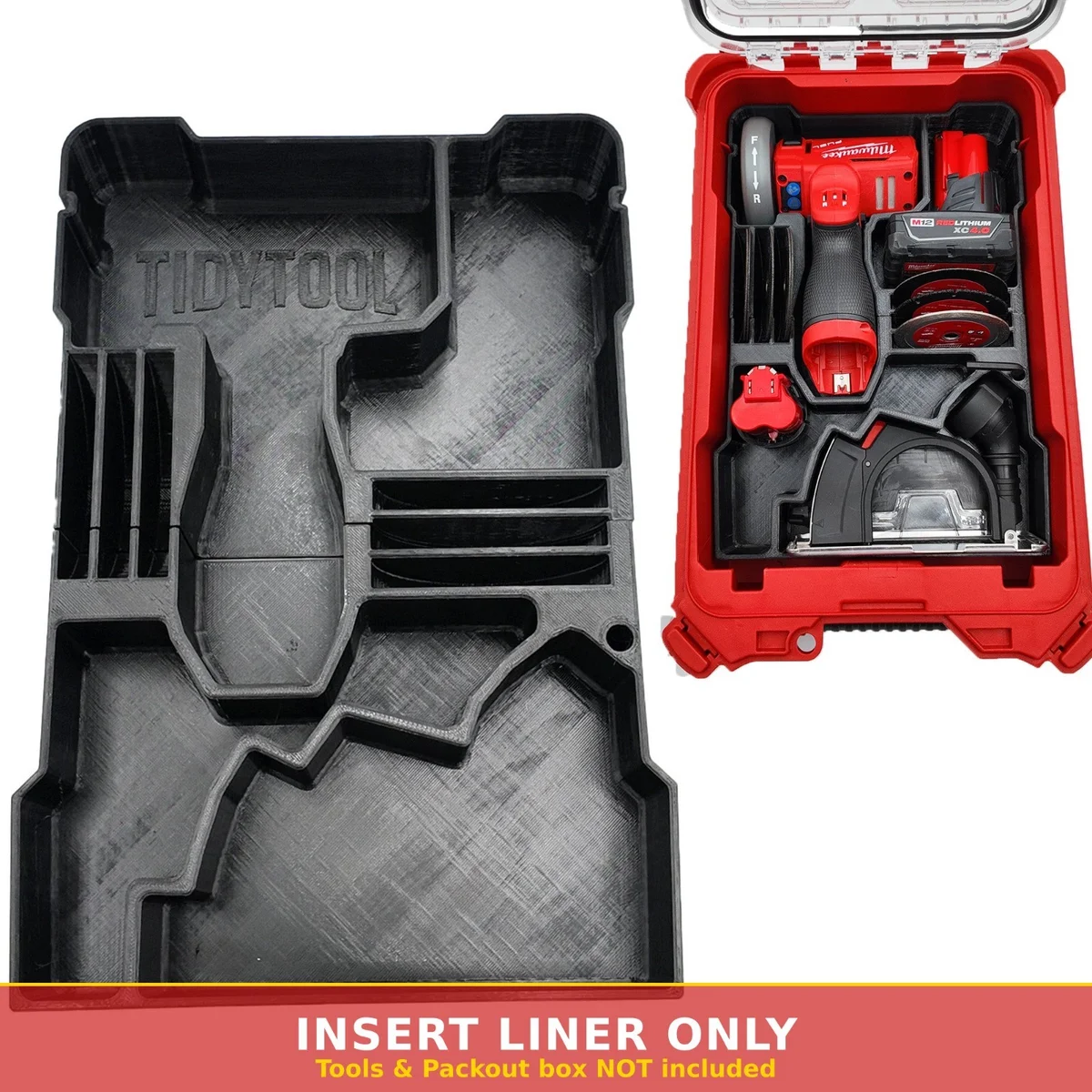 Milwaukee Packout Insert Liner ONLY for M12 FUEL 3" Compact Cut Off Tool 2522-20 photo 1