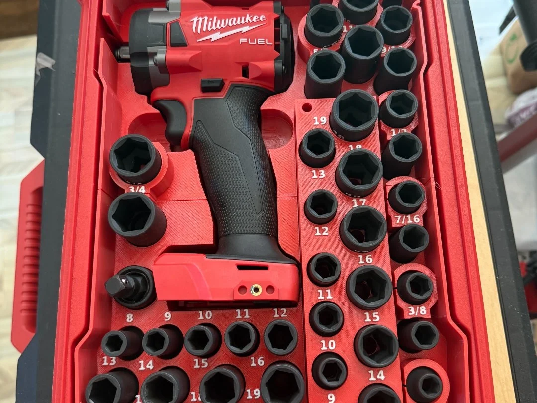 Milwaukee Packout Insert Liner for 3/8 Impact Driver and 43pc Socket Set photo 1