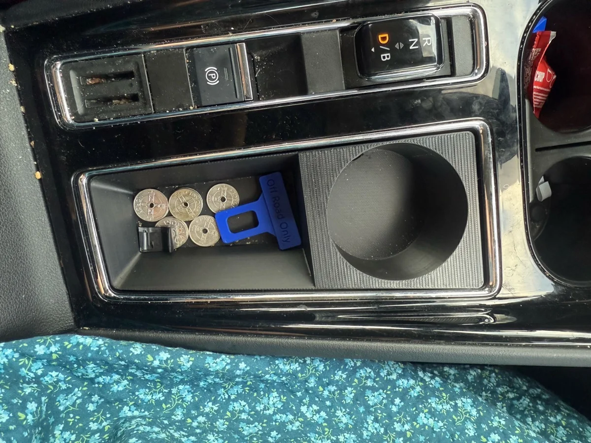 Skoda Enyaq Elroq Cup Holder Insert 3D Printed Centre Console Storage Organiser photo 2