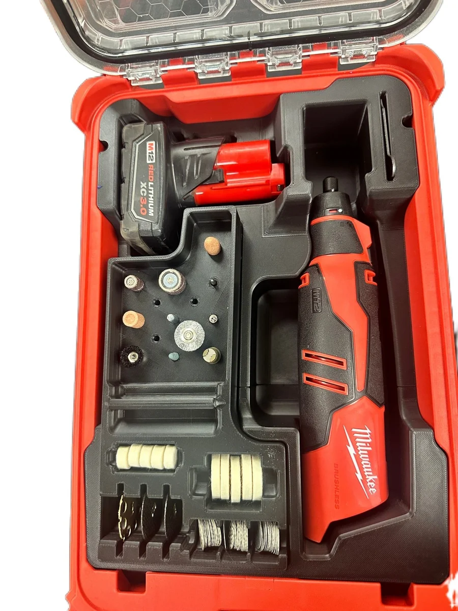 Milwaukee Packout Insert Liner for M12 Brushless Rotary Tool, Battery & Bits photo 6