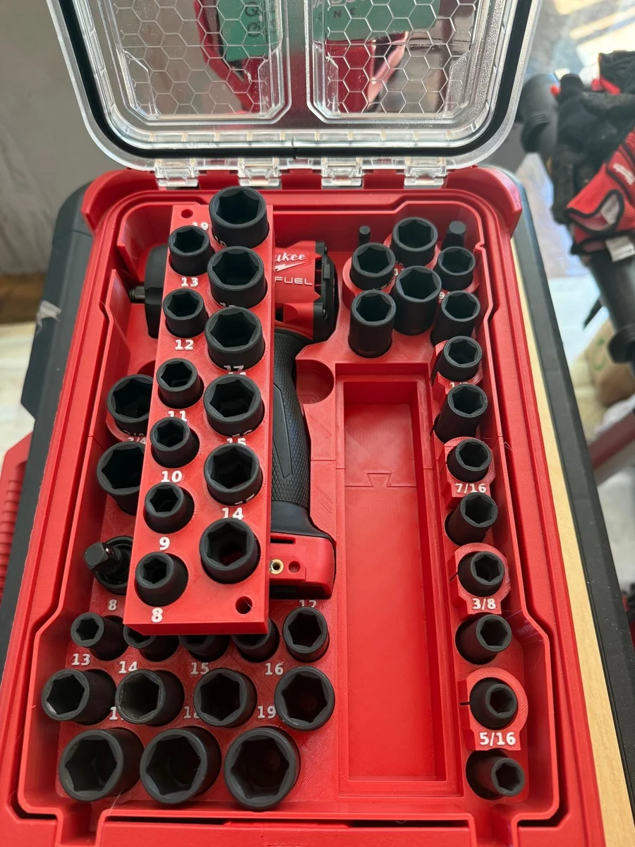 Milwaukee Packout Insert Liner for 3/8 Impact Driver and 43pc Socket Set photo 2