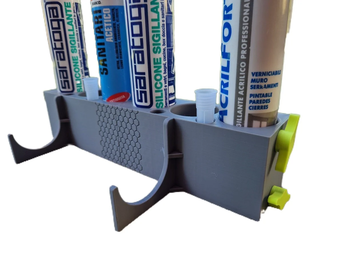 Caulking Gun & Sealant Cartridge Storage Rack for Workshop Wall photo 6
