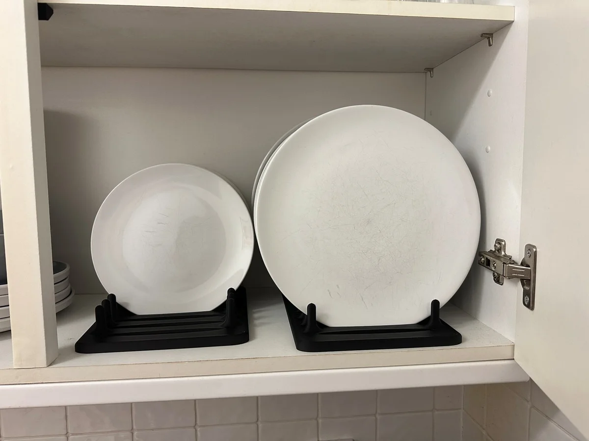 Vertical Dinner Plate Storage Stand for Kitchen Cupboard Organiser photo 2