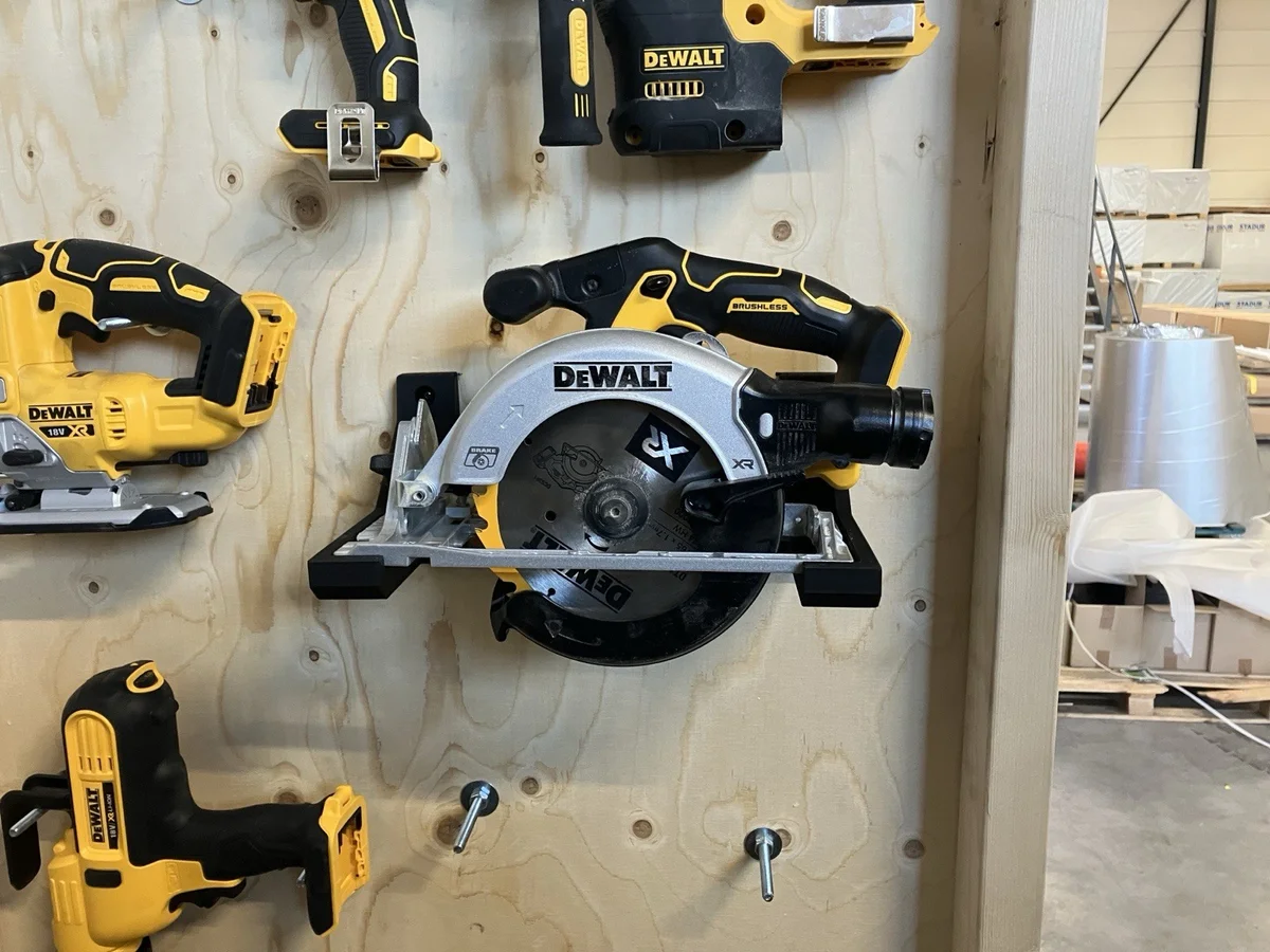DeWalt DCS391N 18V Circular Saw Wall Mount Holder PLA Black Bracket photo 3