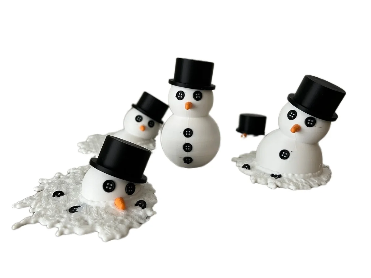 Melting Snowman Decoration for Christmas Table, Winter Display & Funny Gift photo 3