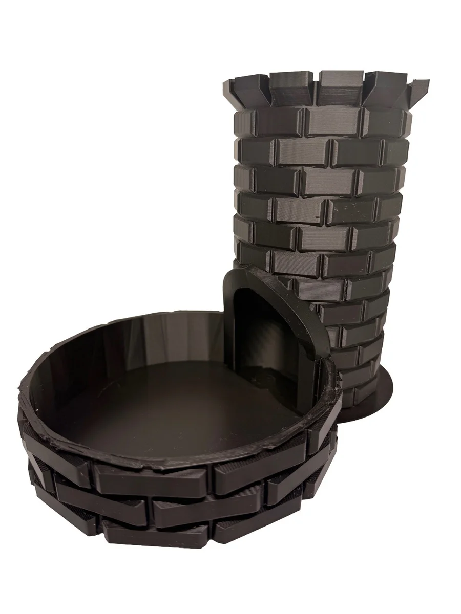 3D Printed Castle Dice Tower & Tray Set | DnD Tabletop RPG Board Game Accessory photo 1