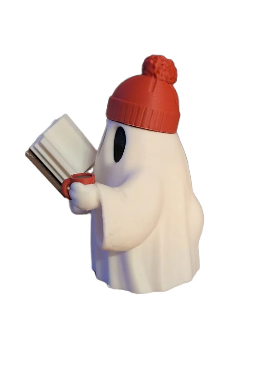 Cute Hipster Reading Ghost Figurine Decoration for Halloween & Autumn photo 10