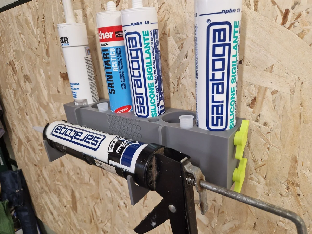 Caulking Gun & Sealant Cartridge Storage Rack for Workshop Wall photo 2