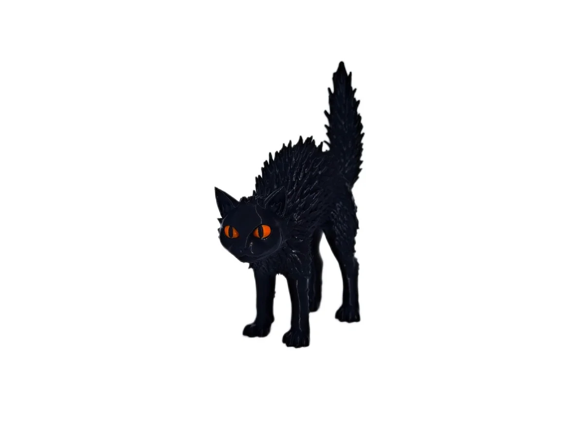 Stylized Cat Figurine for Halloween Decoration Spooky Autumn Decor photo 3