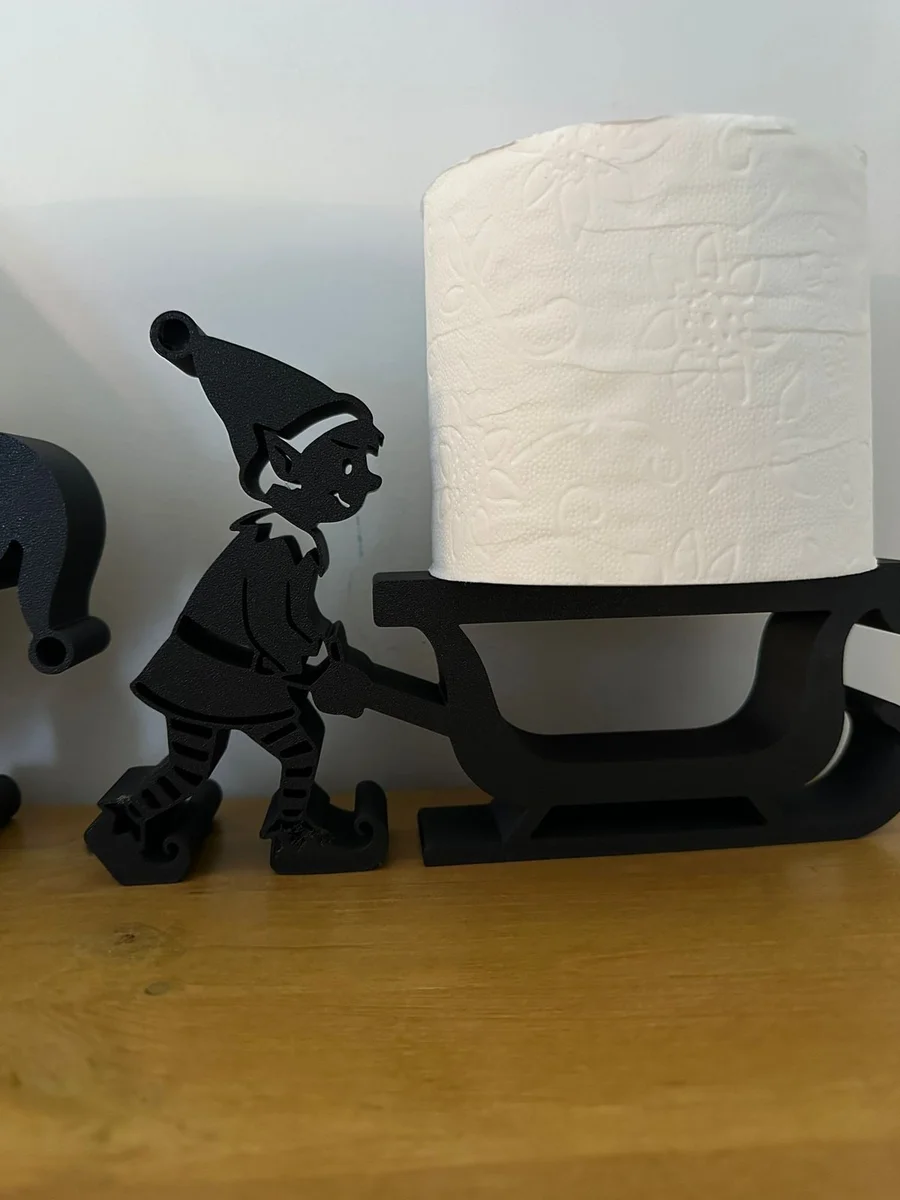 Christmas Elf Toilet Roll Holder for Bathroom Novelty Festive Xmas Decor photo 4