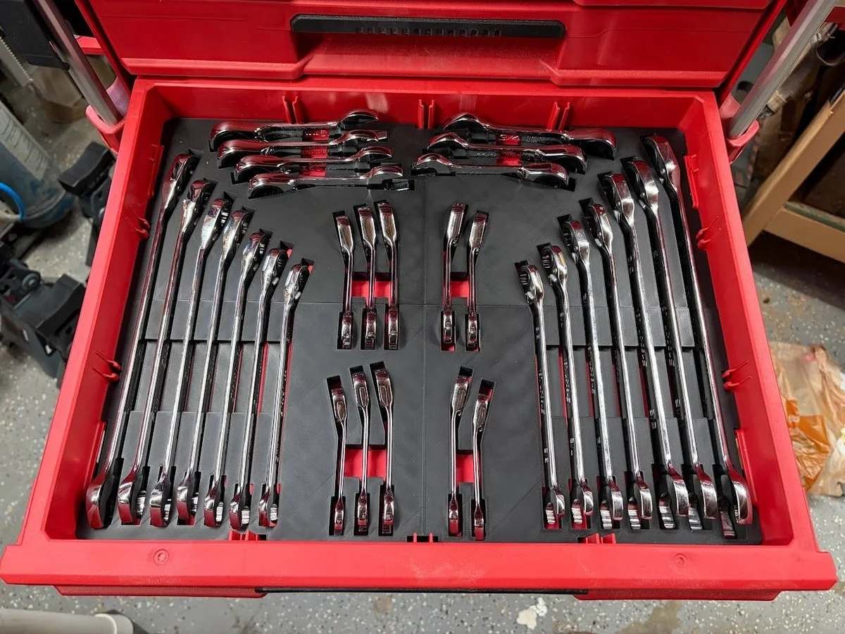 Milwaukee Packout Insert Liner for Ratcheting Wrench Sets 4-Drawer Tool Box photo 7